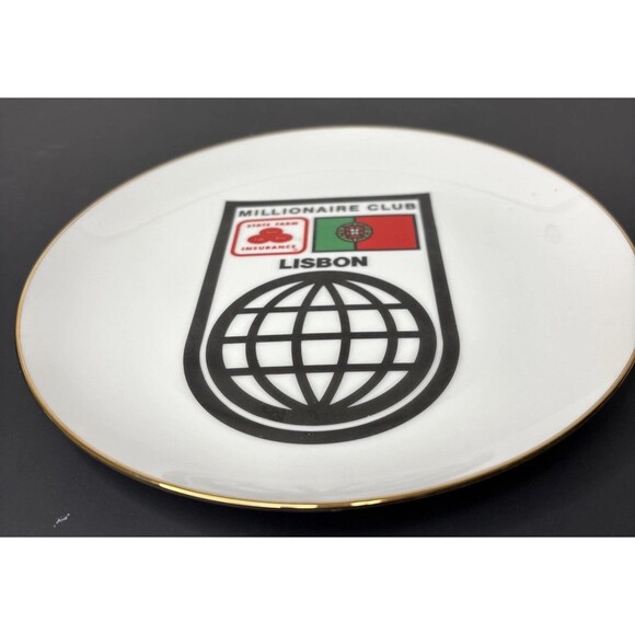 Lisbon Gold Rimmed China Plate - Vintage State Farm Collectible Millionaire Club - Picture 2 of 4